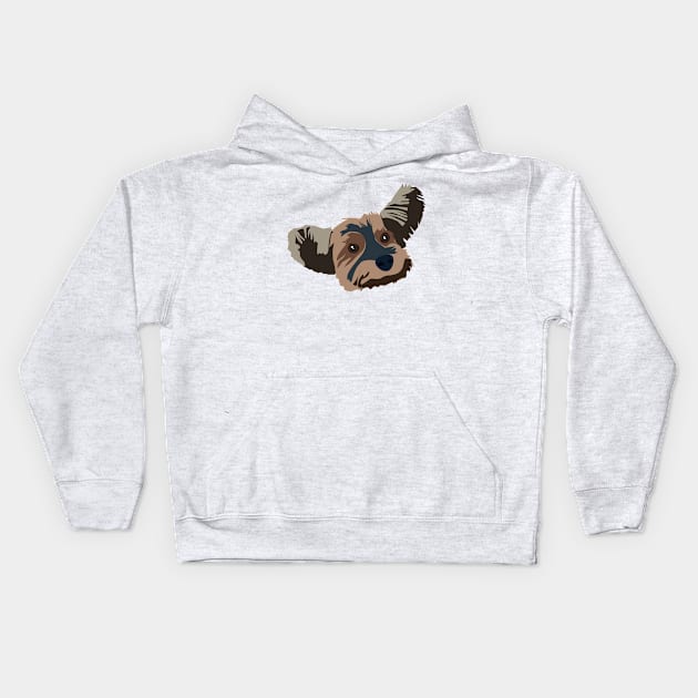 Gus the Yorkie – Cute Dog Art Kids Hoodie by Design Garden